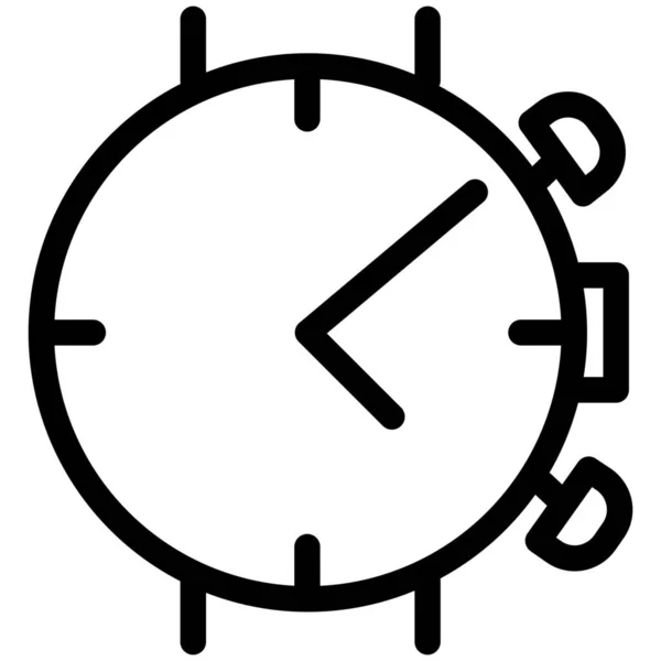 Alarma Icono Del Reloj Alerta Estilo Del Esquema — Archivo Imágenes Vectoriales