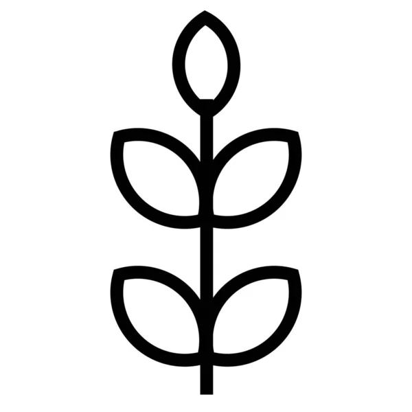 Weizenweizenähren Symbol Umrissen — Stockvektor