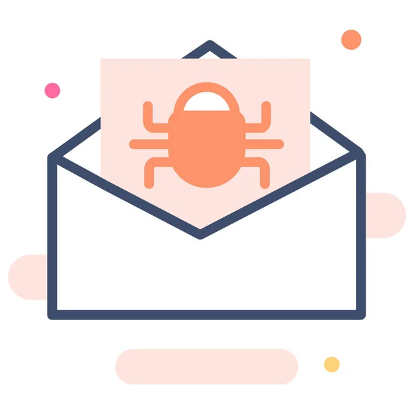Código Mail Bug Hack Ícone Estilo Esboço Preenchido —  Vetores de Stock