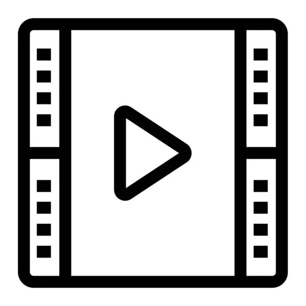 Película Medios Comunicación Icono Película Estilo Esquema — Vector de stock