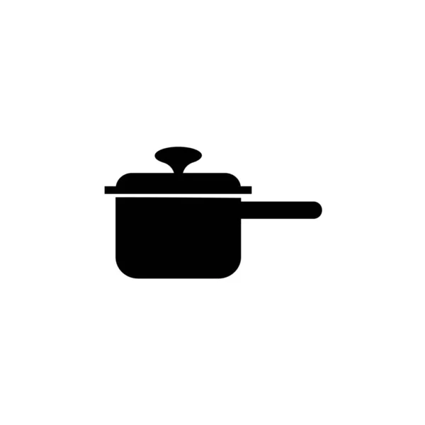 Kuchenka Gotowanie Ikona Żywności Stałym Stylu — Wektor stockowy