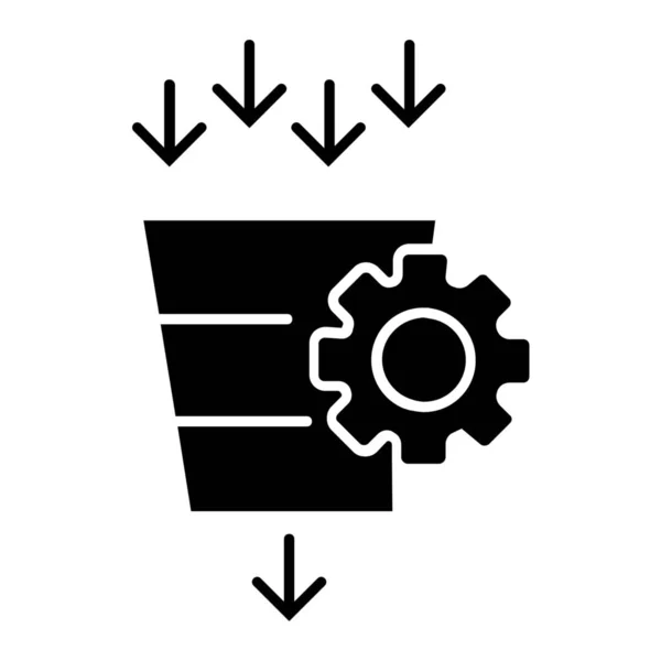 Métricas Crecimiento Icono Conversión Sitio Estilo Sólido — Archivo Imágenes Vectoriales