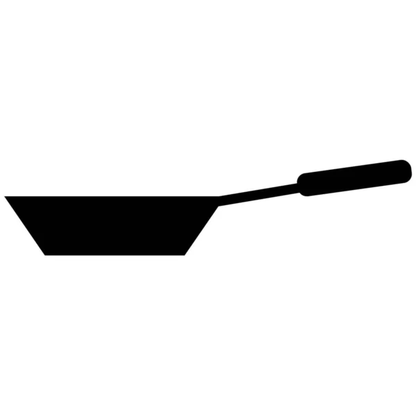 Іконка Гарячої Сковороди Сковороді Суцільному Стилі — стоковий вектор