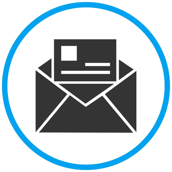Sestavit Ikonu Obálky Mailu Pevném Stylu — Stockový vektor
