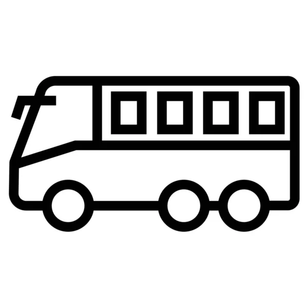 Icono Furgoneta Transporte Estilo Esquema — Vector de stock