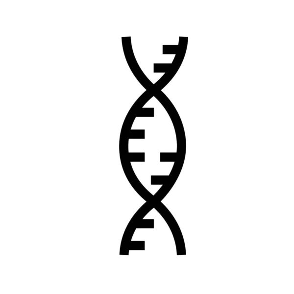 Kromozom Dna Gen Simgesi Katı Biçimde — Stok Vektör