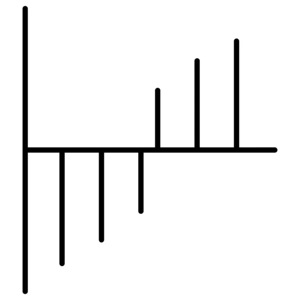 Иконка Анализа Данных Столбчатой Диаграммы Стиле Наброска — стоковый вектор