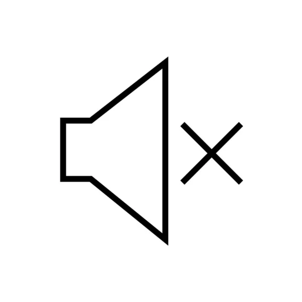 Audio Mute Sound Icon Outline Stil — Stockvektor