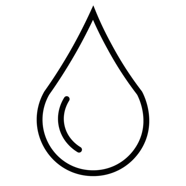 Ökologie Wassertröpfchen Symbol Umrissstil — Stockvektor