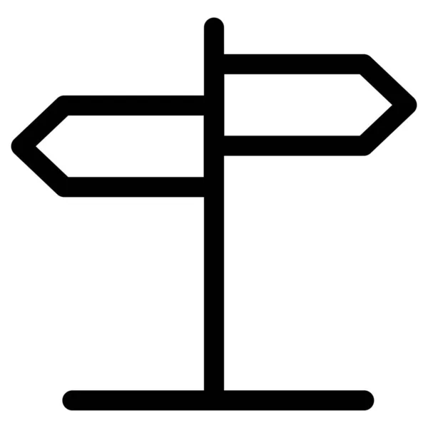 Navigationspfad Symbol Umrissen — Stockvektor