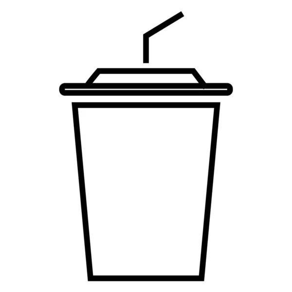 搅拌机椰子汁图标 轮廓样式 — 图库矢量图片