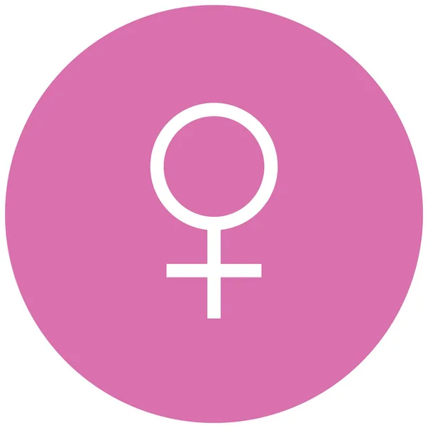 Simbolo Femminile Simbolo Femminile Icona Femminilesymbol Stile Distintivo — Vettoriale Stock