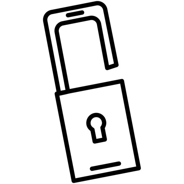 Ícone Proteção Privacidade Autenticação Estilo Esboço — Vetor de Stock