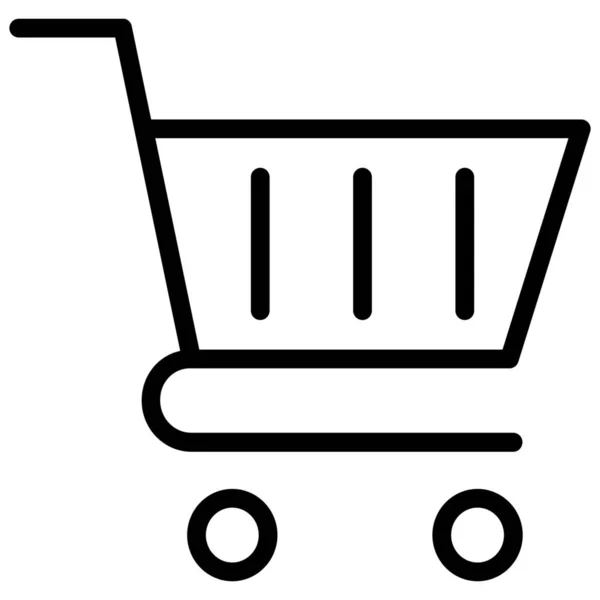 Comprar Ecommerce Icono Del Carrito Vacío Estilo Esquema — Vector de stock