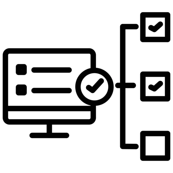 Icône Hiérarchie Des Produits Livrables Agile Dans Style Contour — Image vectorielle