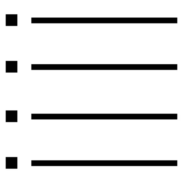 Icône Menu Liste Documents Dans Style Contour — Image vectorielle