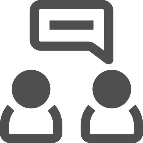 Communicatie Face Face Converasation Meeting Icoon — Stockvector