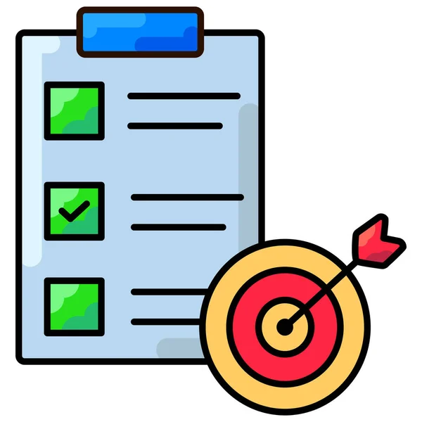 Check List Focus Goal Icon Marketing Seo Category — Stock Vector