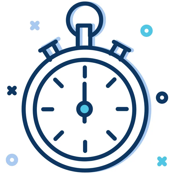 Alarm Klok Productiviteit Pictogram Gevulde Outline Stijl — Stockvector