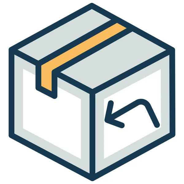 Icono Embalaje Entrega Caja Estilo Contorno Lleno — Vector de stock