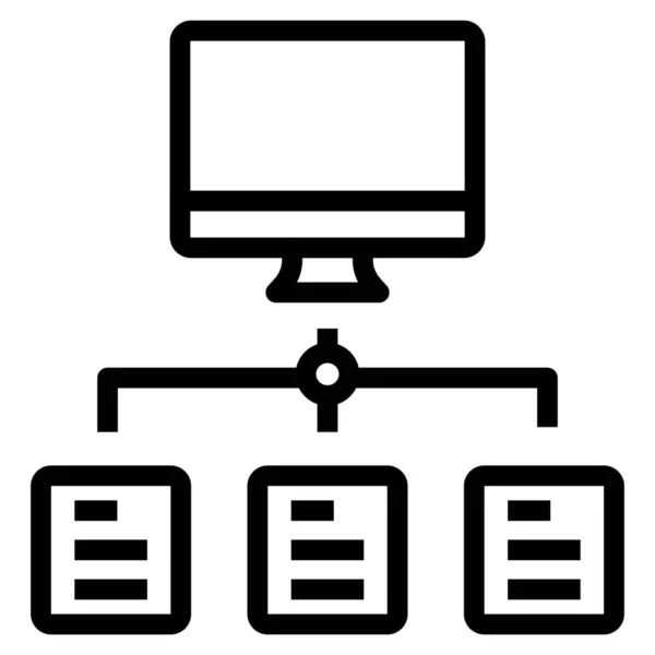 Ícone Estrutura Arquivo Documento Computador Estilo Esboço — Vetor de Stock