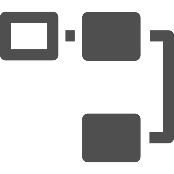Eventos Flujo Datos Icono Lista Vinculada — Archivo Imágenes Vectoriales