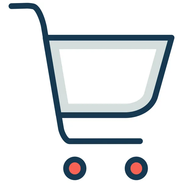 Buy Ecommerce Empty Cart Icon Filled Outline Style — Stock Vector