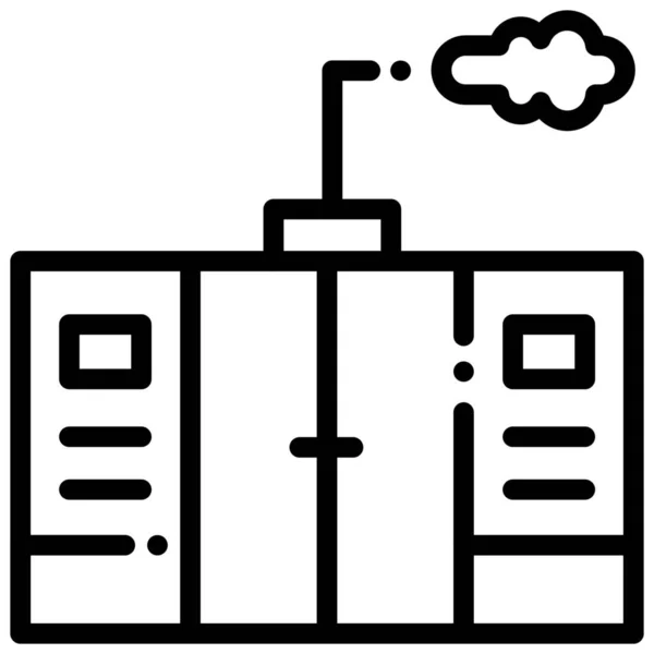 Icône Énergie Urgence Électrique Dans Style Contour — Image vectorielle