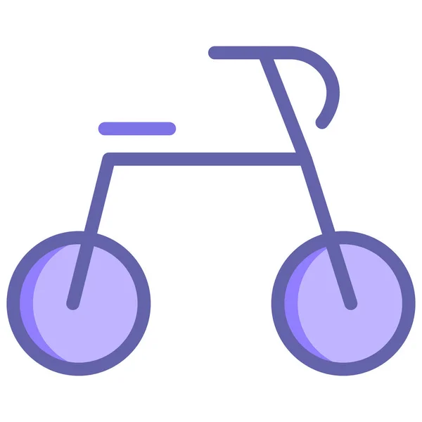 Bicicleta Bicicleta Bicicleta Paseo Icono Estilo Contorno Lleno — Archivo Imágenes Vectoriales