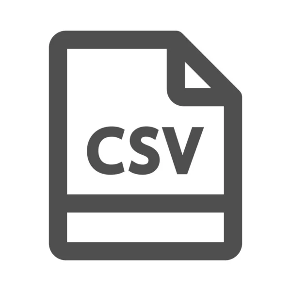 Icona Del File Csv Csv — Vettoriale Stock