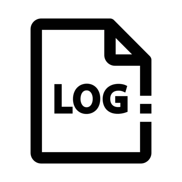 Ícone Log Formato Arquivo — Vetor de Stock