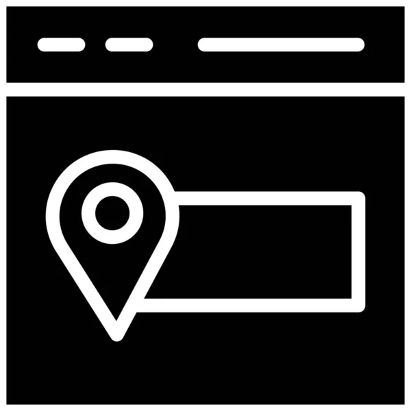 Direction Gps Location Maps Icon Solidem Stil — Stockvektor