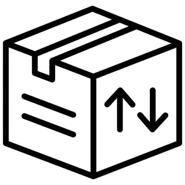 Lieferung Box Logistik Symbol Umriss Stil — Stockvektor