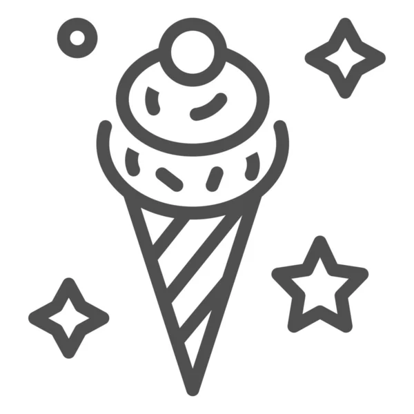 Dessert Ice Cream Sweet Icon Outline Style — Stock Vector