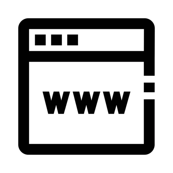 Icona Del Sito Web Del Browser — Vettoriale Stock