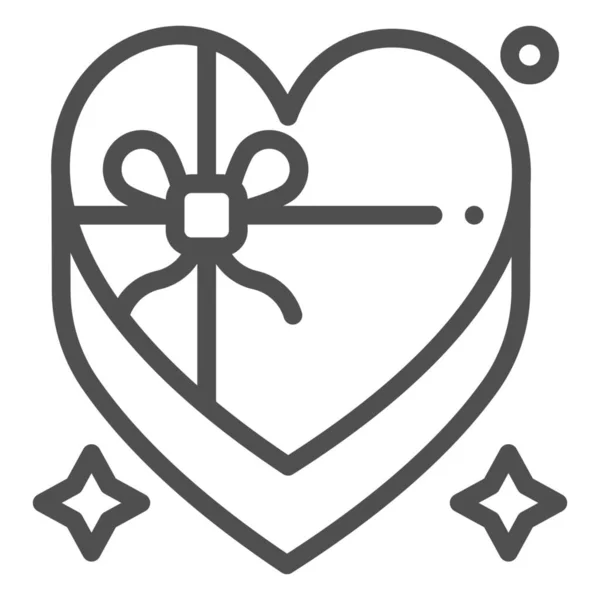 Celebration Heart Gift Valentines Day Icon Outline Style — Stock Vector