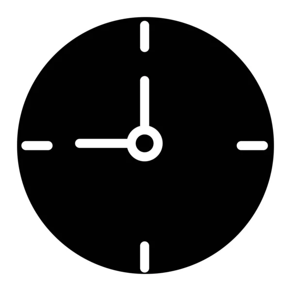 Relógio Ícone Segurança Segura Estilo Sólido — Vetor de Stock