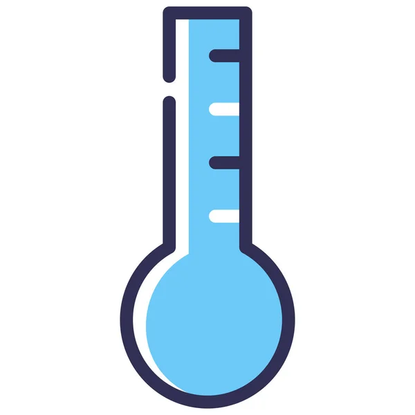 熱健康診断水銀温度計アイコンをフルアウトラインで表示 — ストックベクタ
