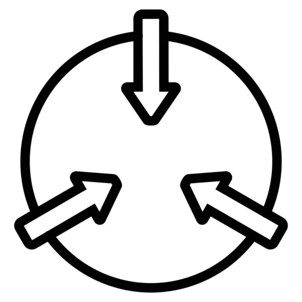 Verbinden Sie Koordinationsdaten Symbol Umrissstil — Stockvektor