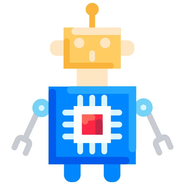 Artificial Intelligence Optimization Robot Icon — Stock Vector