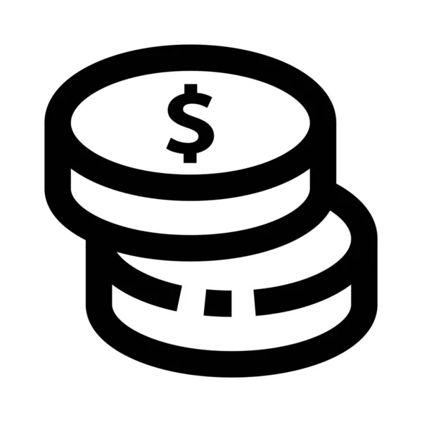 Ikona Mince Stojí Peníze — Stockový vektor