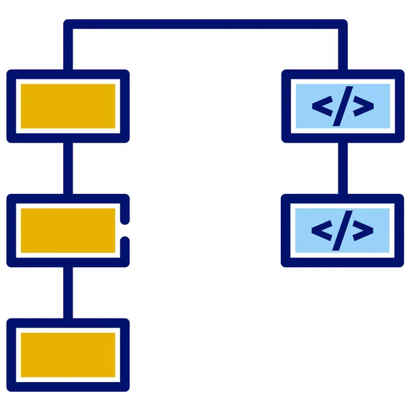 Función Estructura Datos Llama Icono Memoria Montón Estilo Contorno Lleno — Archivo Imágenes Vectoriales