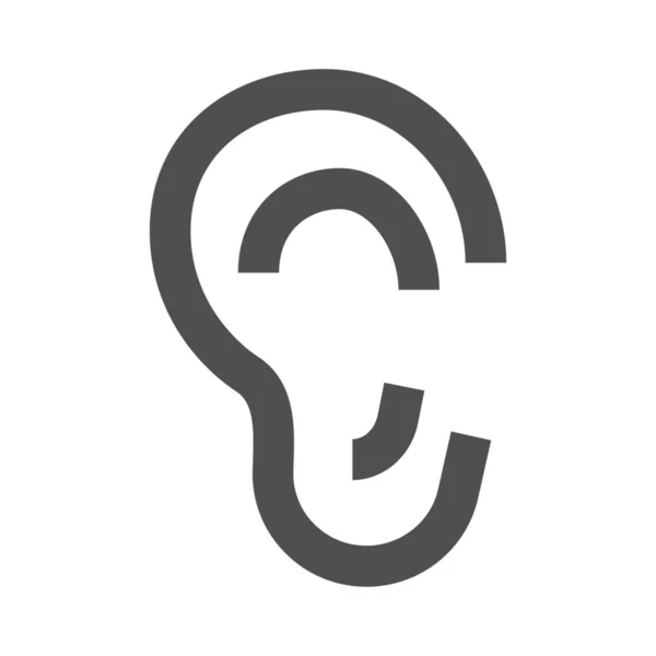 Уши Слушают Икону — стоковый вектор