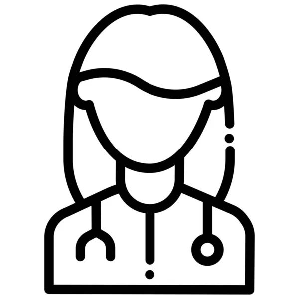 Doctor Healthcare Medical Icon Outline Style — Stock Vector