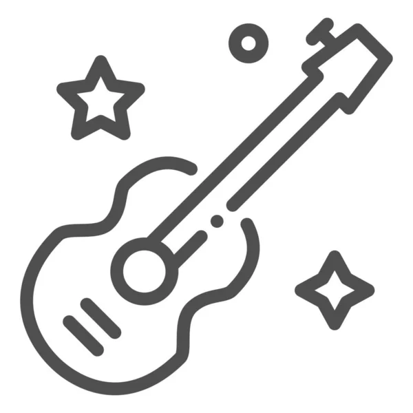 Icono Fiesta Música Guitarra Estilo Esquema — Archivo Imágenes Vectoriales