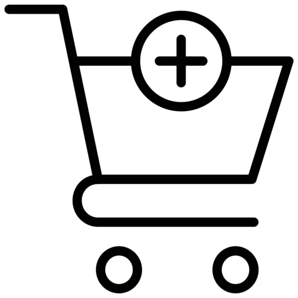 Buy Ecommerce Empty Cart Icon Outline Style — Stock Vector