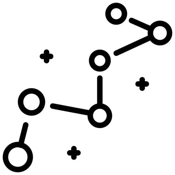 Astronomie Constellation Dipper Icône Dans Style Contour — Image vectorielle