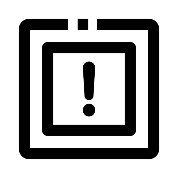 Alert Exclamation Mark Help Icon — Stock Vector