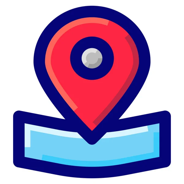 Gps Locatie Pointer Locatie Tracker Pictogram — Stockvector