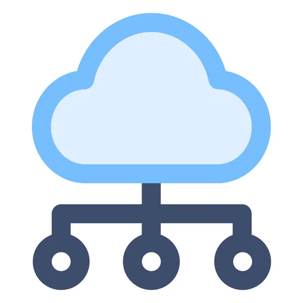 Big Data Bigdata Cloud Icon — Stock Vector